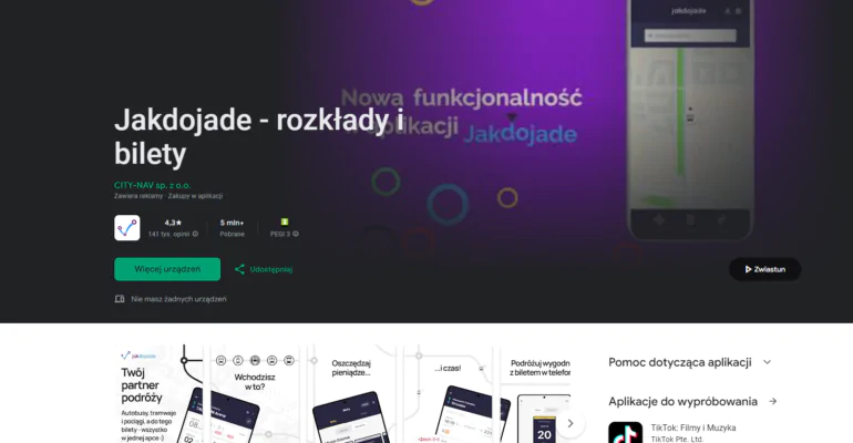 jakdojade jak kupic bilet