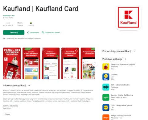 aplikacja kaufland