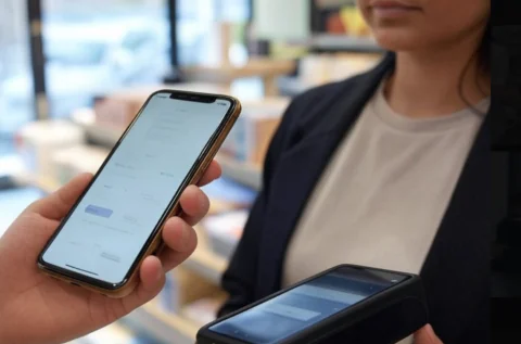 Płatność telefonem w sklepie