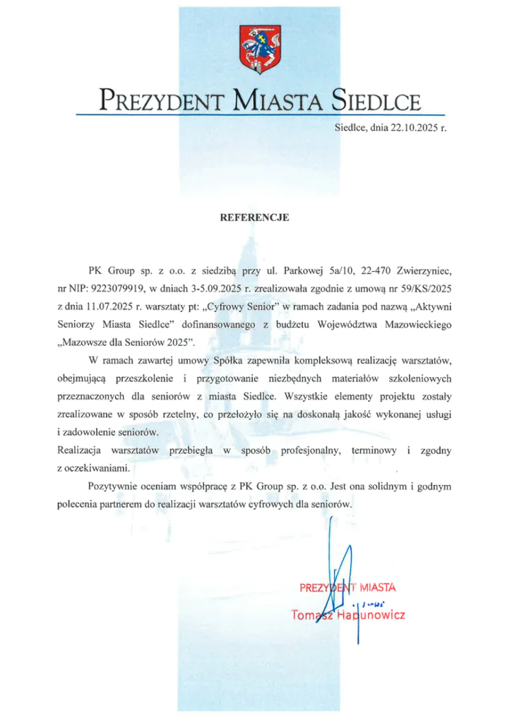 Referencje siedlce